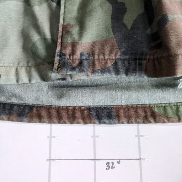 Army M-65 Cold Weather Field Jacket Mens L Green Camouflage Woodland Camo - Picture 7 of 10